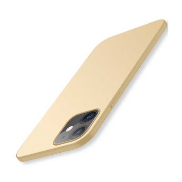 Custodia Ultra Sottile per iPhone 14 - Cover Rigida Opaca Dorata