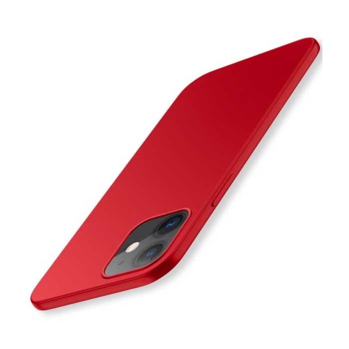 iPhone 14 Pro Max Ultra Thin Case – Twardy matowy pokrowiec Czerwony