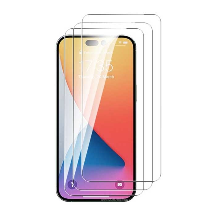 Pellicola Vetro Temperato Per IPhone 14 (3 Pezzi) - Trasparente, Durezza 9H