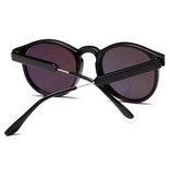 ZHM Okrągłe okulary przeciwsłoneczne w stylu retro - spolaryzowane okulary przeciwsłoneczne do jazdy w kolorze czarnym