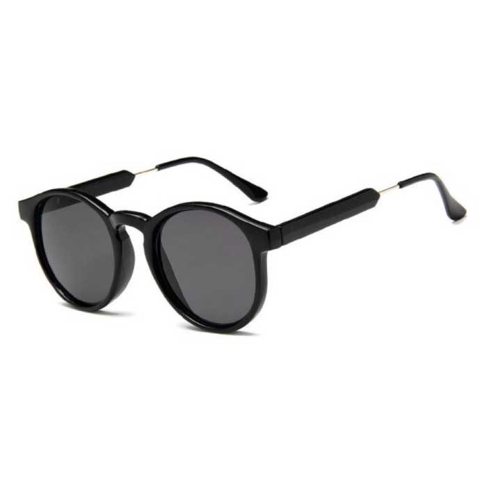 Gafas de sol redondas retro - Gafas de conducción polarizadas Vintage Black