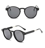 ZHM Retro Round Sunglasses - Polarized Driving Shades Vintage Black