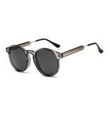 ZHM Retro Ronde Zonnebril - Gepolariseerd Driving Shades Vintage Grijs