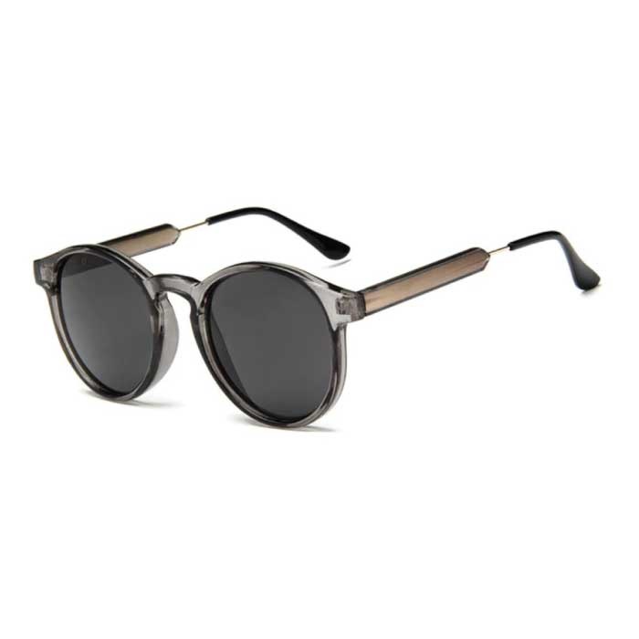 Okrągłe okulary przeciwsłoneczne w stylu retro - spolaryzowane okulary przeciwsłoneczne do jazdy w stylu vintage szare