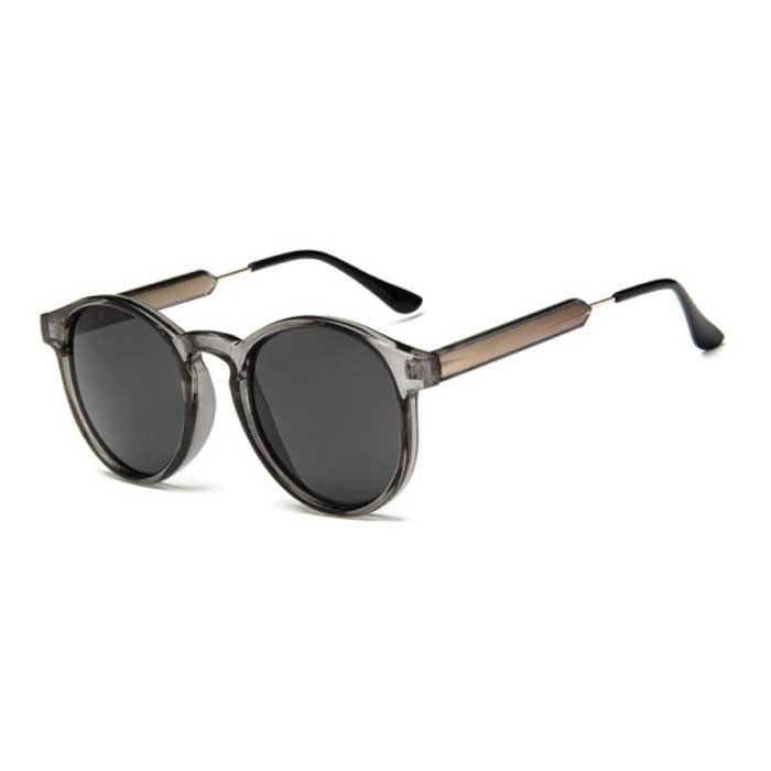 Retro Round Sunglasses - Polarized Driving Shades Vintage Gray