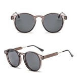 ZHM Lunettes de soleil rondes rétro - Polarized Driving Shades Vintage Grey