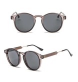 ZHM Retro Round Sunglasses - Polarized Driving Shades Vintage Gray
