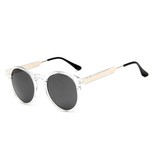 ZHM Lunettes de soleil rondes rétro - Polarized Driving Shades Vintage Transparent