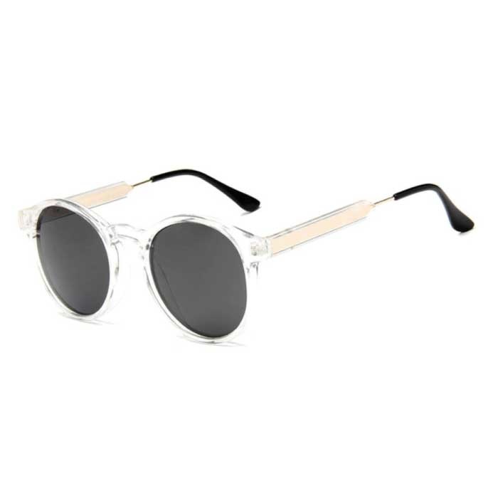 Runde Retro-Sonnenbrille - Polarisierte Fahrbrille Vintage Transparent