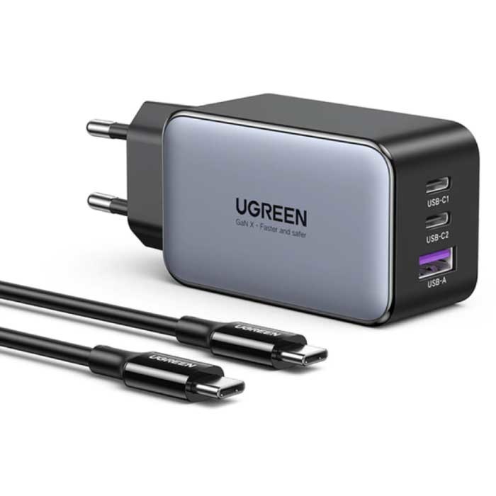 65-W-Steckladegerät mit 100-W-Ladekabel - GaN / Quick Charge 4.0 / PD USB-Ladegerät Wandladegerät Steckerladegerät-Adapter