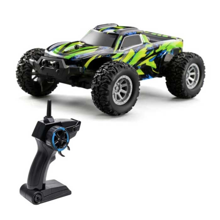 Mini RC Off-Road Pickup Truck with Remote Control - High Speed Drift Stunt Car at 1:32 Scale Green