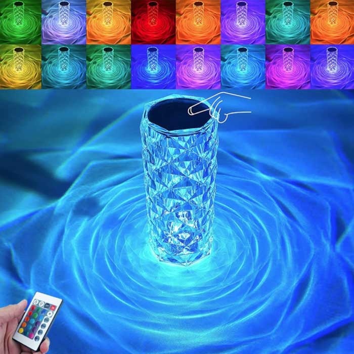 RGB Mood Lamp with Remote Control - Bluetooth Table Lamp Night Lamp 16 Colors