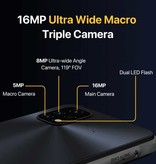 UMIDIGI Bison X10G Smartphone Outdoor IP69K Waterdicht - 4 GB RAM - 32 GB Opslag - AI Triple Camera - 6150mAh Batterij - Nieuwstaat - 3 Jaar Garantie - Zwart