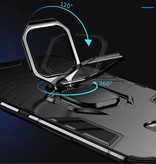Keysion Oppo Realme 5 Hoesje  - Magnetisch Shockproof Case Cover + Kickstand Zwart