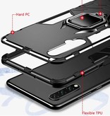 Keysion Oppo Realme 5 Hoesje  - Magnetisch Shockproof Case Cover + Kickstand Zwart