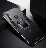 Keysion Oppo Realme 5 Hoesje  - Magnetisch Shockproof Case Cover + Kickstand Zwart