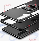 Keysion Oppo A5 2020 Hoesje  - Magnetisch Shockproof Case Cover + Kickstand Rood