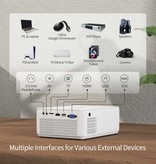 WeWatch Projektor LED V10 - Mini Beamer Domowy odtwarzacz multimedialny Biały