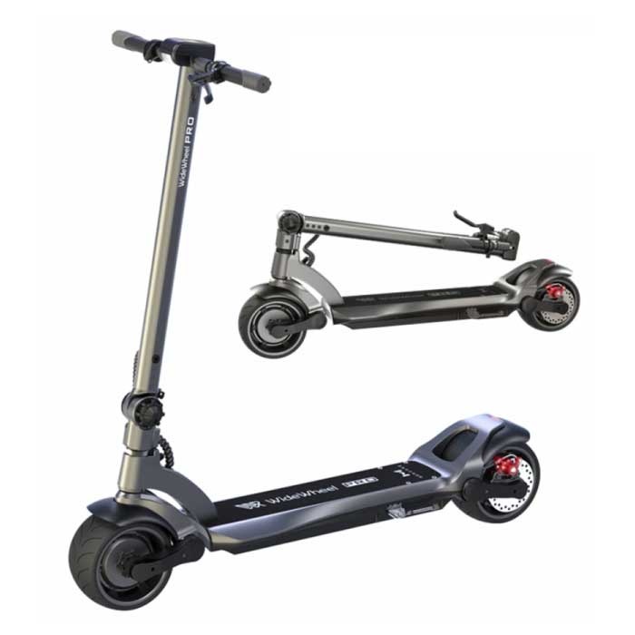 WideWheel Pro Folding Electric Scooter - Off-Road Smart E Step Ultralight - 500W - 45 km/h - 8 Inch Wide Wheels - Black