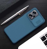 Nillkin Coque Xiaomi Poco X4 GT (5G) CamShield avec Glissière d'Appareil Photo - Housse Antichoc Bleu