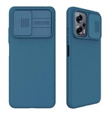 Nillkin Custodia CamShield per Xiaomi Poco X4 GT (5G) con fotocamera scorrevole - Custodia antiurto blu