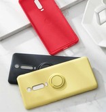 Balsam Xiaomi Mi 10T Hoesje met Ring Kickstand en Magneet - Schokbestendig Cover Case Donkergroen