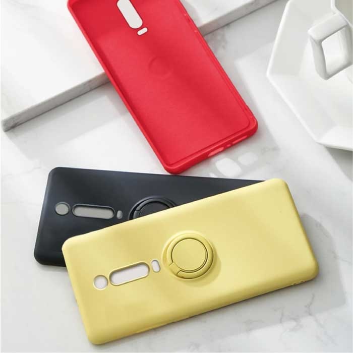 Balsam Etui Xiaomi Redmi Note 11 z podstawką pierścieniową i magnesem — wstrząsoodporne etui w kolorze czerwonym