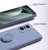 Balsam Xiaomi Redmi 10 Hoesje met Ring Kickstand en Magneet - Schokbestendig Cover Case Paars