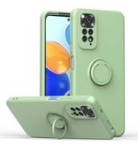 Balsam Xiaomi Mi 11T Case with Ring Kickstand and Magnet - Shockproof Cover Case Green