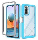 Stuff Certified® Xiaomi Redmi 9T Bumper Hoesje met Frame - Anti-Shock Case Cover Lichtblauw