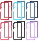 Stuff Certified® Coque Xiaomi Poco F3 Bumper avec Cadre - Housse Antichoc Bleu Clair