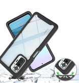 Stuff Certified® Custodia Bumper Xiaomi Poco X3 con Cornice - Cover Anti-Shock Azzurro