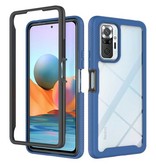 Stuff Certified® Xiaomi Redmi Note 9 (5G) Bumper Case with Frame - Anti-Shock Case Cover Bleu