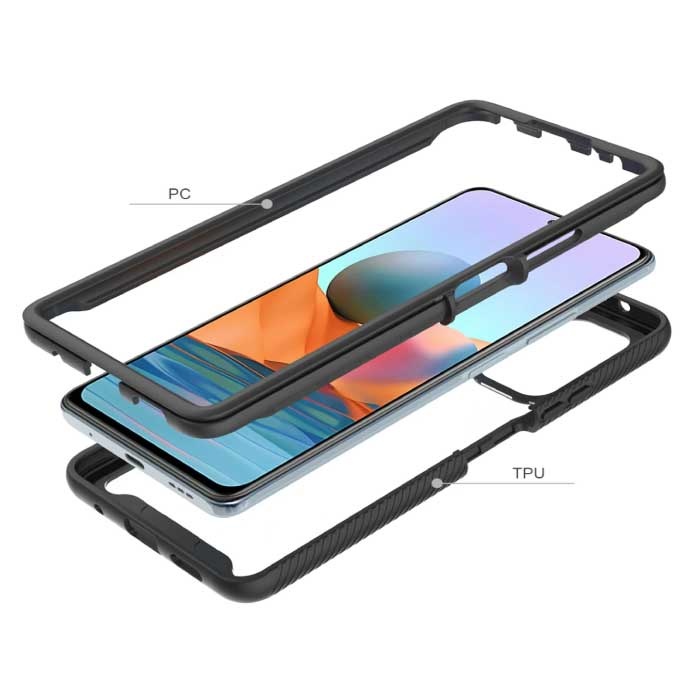 Stuff Certified® Etui zderzaka Xiaomi Poco X3 NFC z ramką - pokrowiec przeciwwstrząsowy niebieski