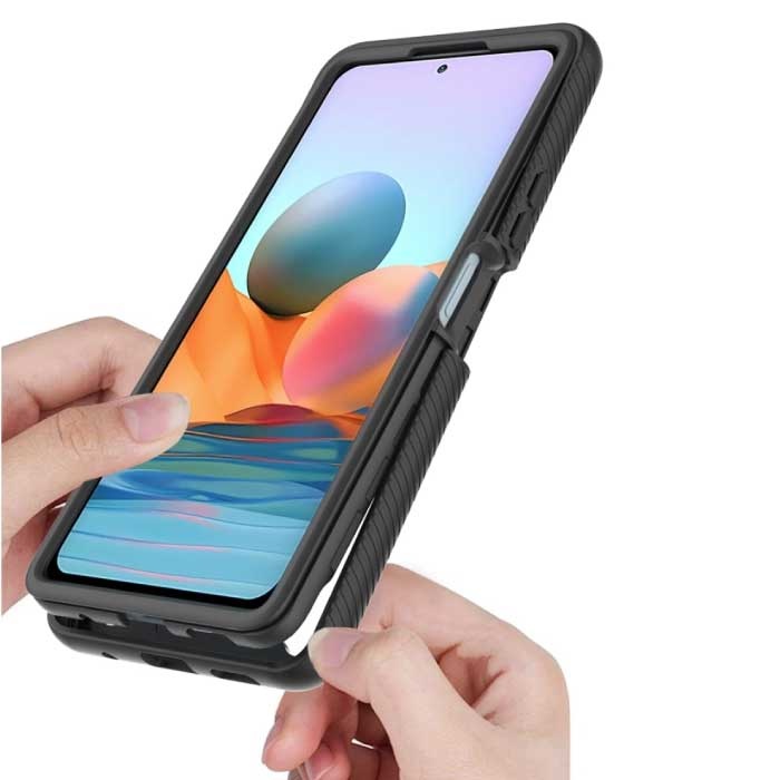 Stuff Certified® Etui zderzaka Xiaomi Poco X3 NFC z ramką - pokrowiec przeciwwstrząsowy niebieski