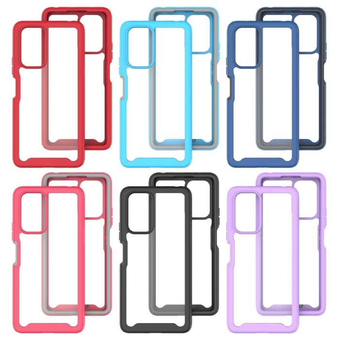 Stuff Certified® Etui zderzaka Xiaomi Poco X3 NFC z ramką - pokrowiec przeciwwstrząsowy niebieski