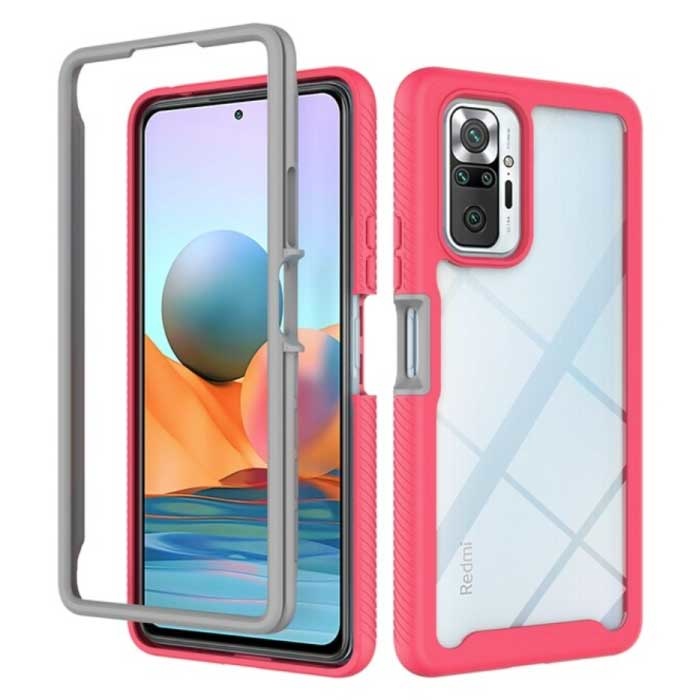 Etui zderzaka z ramką do Xiaomi Redmi 9T - etui przeciwwstrząsowe w kolorze różowym