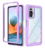 Stuff Certified® Funda protectora con marco para Xiaomi Redmi 9T - Funda antichoque Púrpura