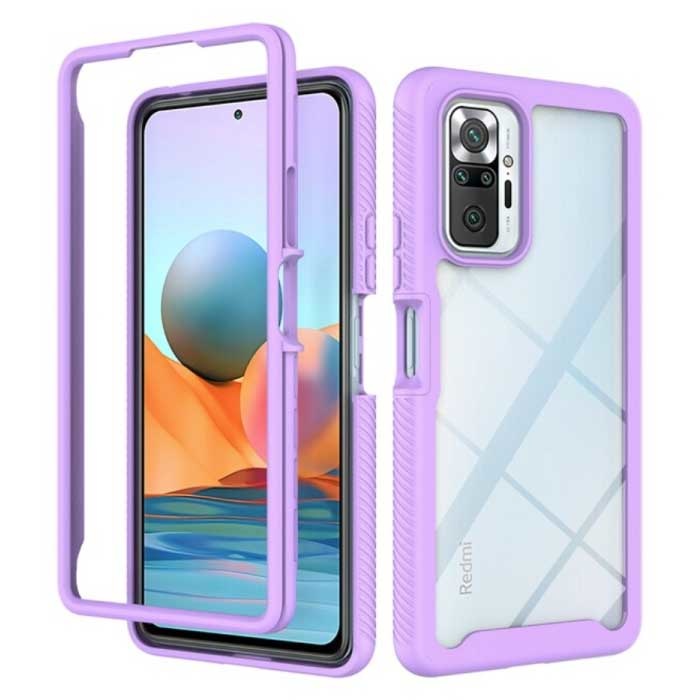 Custodia protettiva per Xiaomi Redmi Note 10 (4G) con cornice - Custodia antiurto viola