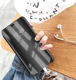 Eurynome Oppo A74 (4G) Smart Mirror Flip Case Funda rosa