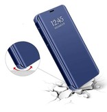 Eurynome Oppo Reno 4 Pro (5G) Smart Spiegel Flip Case Cover Hoesje Blauw