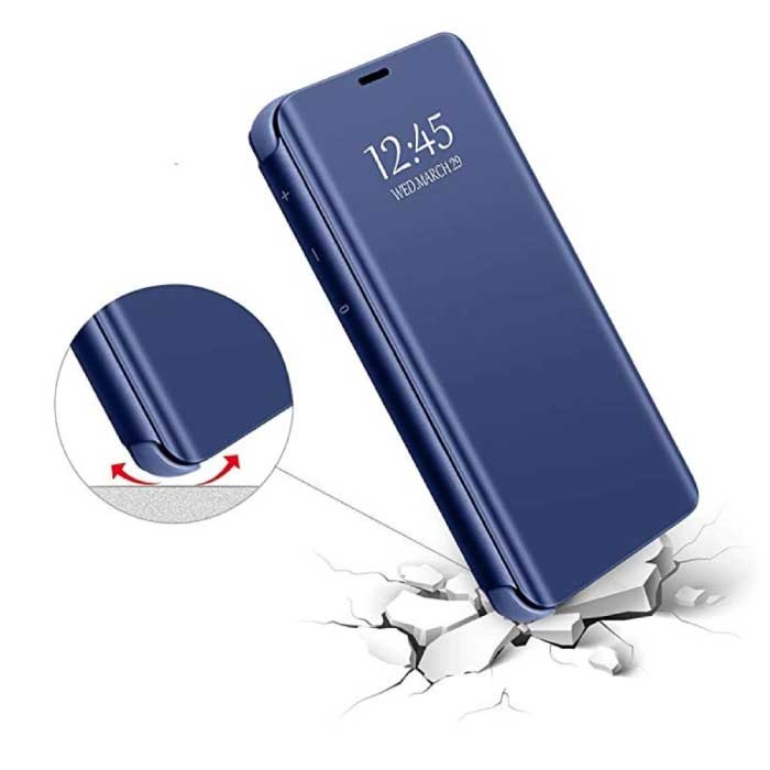 Eurynome Oppo Realme 5 Pro Smart Spiegel Flip Case Cover Hoesje Blauw
