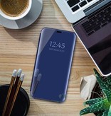 Eurynome Oppo A72 (5G) Smart Mirror Flip Case Cover Case Blue