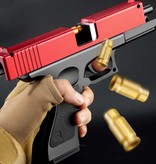 SANMERSEN Blaster con espulsione dei proiettili - Pistola giocattolo modello Glock rossa