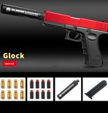 SANMERSEN Blaster with Shell Ejection - Glock Model Toy Pistol Gun Red