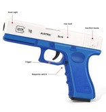 SANMERSEN Blaster avec éjection d'obus - Glock Model Toy Pistolet Pistolet Bleu