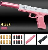 SANMERSEN Blaster with Shell Ejection - Glock Model Toy Pistol Gun Pink