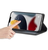 Forwenw iPhone 14 Pro Max Flip Case Wallet - Etui portefeuille en cuir marron