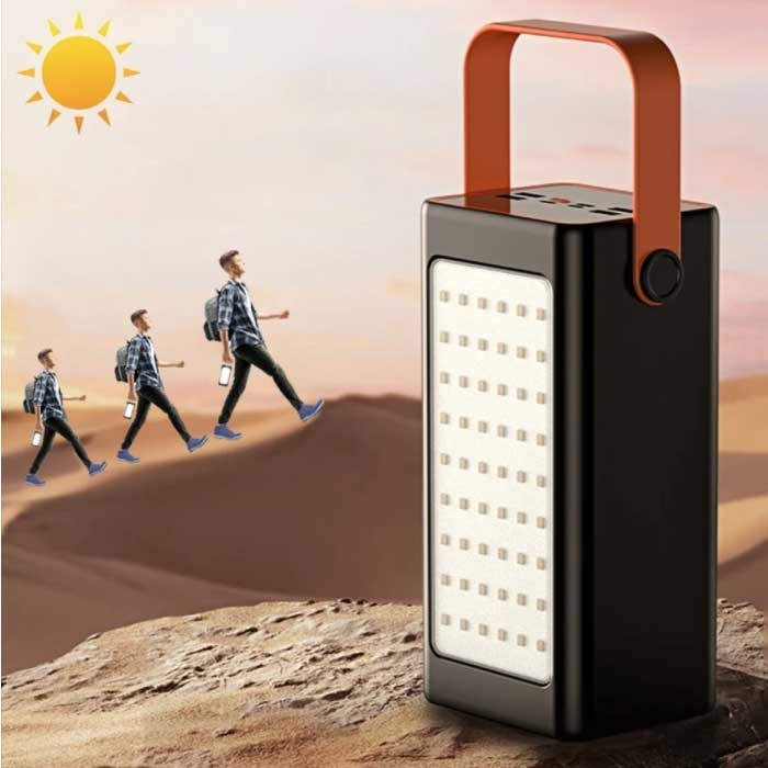 Stuff Certified® Power Bank da 100.000 mAh con 4 porte - Torcia integrata da 66 W - Caricabatteria esterno di emergenza nero