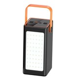 Stuff Certified® Banque d'alimentation 100 000 mAh avec 4 ports - Lampe de poche intégrée 66 W - Chargeur de batterie d'urgence externe Noir